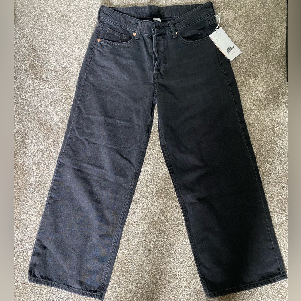 NEW H&M Wide Leg Ankle Jeans
